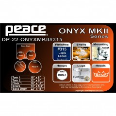 BATTERIA PEACE ONYX II DP-22ONYX-MKII-5 +315 Lapis Lazuli - vai con la sigla