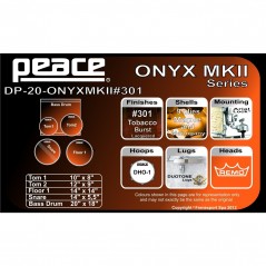 BATTERIA PEACE ONYX II DP-20ONYX-MKII-5 +301 Tobacco Burst - vai con la sigla