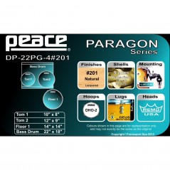 BATTERIA PEACE PARAGON DP-22PG-4-C1 +201 NATURAL - vai con la sigla
