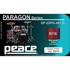BATTERIA PEACE PARAGON DP-22PG-4-C1 +316 MAHOGANY GRAIN