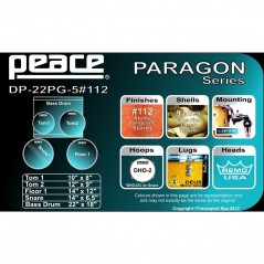 BATTERIA PEACE DP-22PG-5 +112 Tangerine sparkle - vaiconlasigla