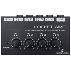 SOUNDSATION POCKET AMP Mini Amplificatore per 4 Cuffie - vaiconlasigla