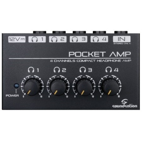 SOUNDSATION POCKET AMP Mini Amplificatore per 4 Cuffie - vaiconlasigla