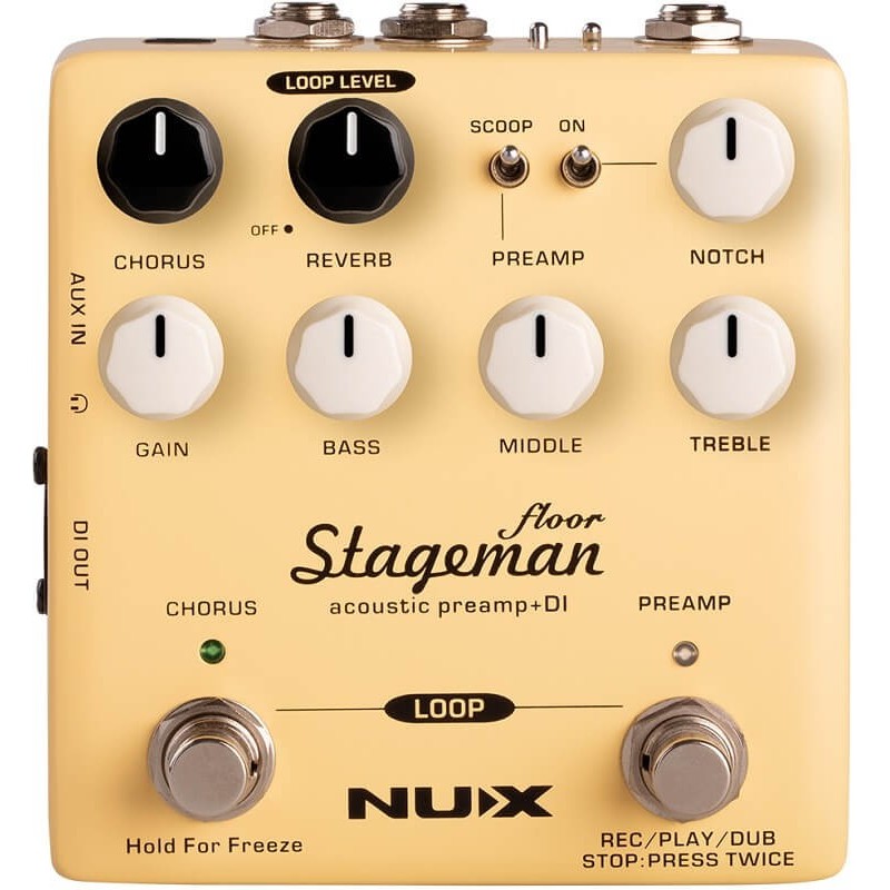 NUX STAGEMAN FLOOR Stageman Floor Acoustic Preamp & DI + looper