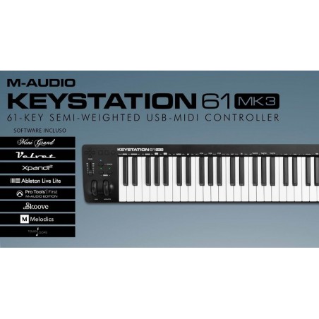 M-AUDIO Keystation 61 MK3, tastiera USB - vaiconlasigla