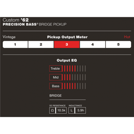FENDER Custom Shop '62 Precision Bass® Pickup, Black