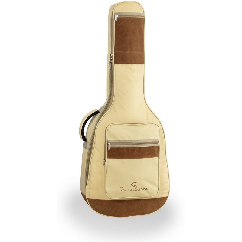 SOUNDSATION SUEDE-A-HC Borsa chitarra acustica con inserti in pelle suede