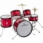 SOUNDSATION JDK100-MR Drum Set 5 pcs junior metallic red
