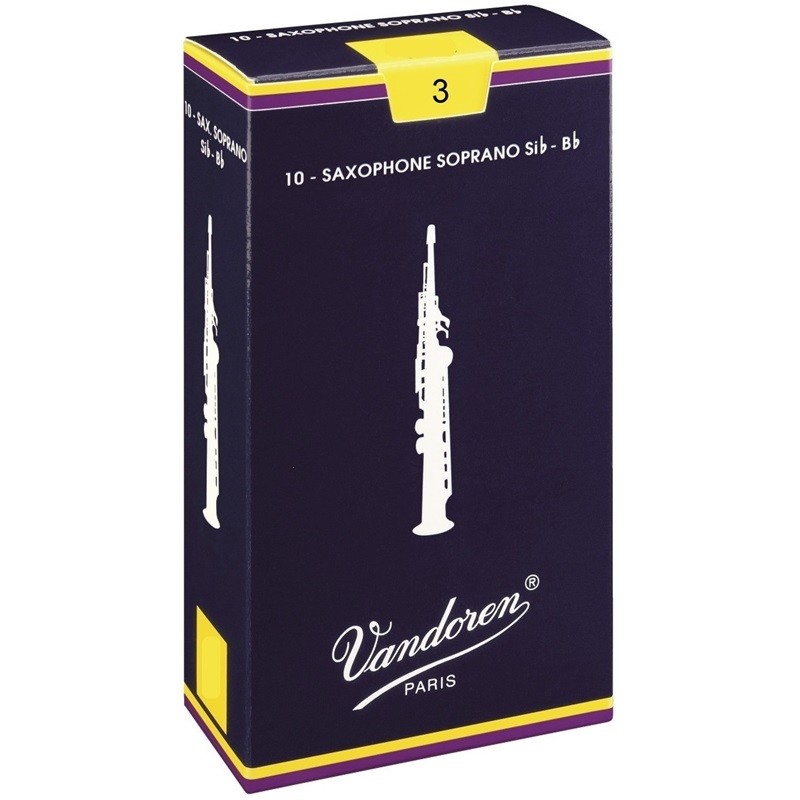 VANDOREN SR203 Confezione 10pz si Ance per Sax Soprano in Sib 3 VANDOREN SR203 Confezione 10pz si Ance per Sax Soprano in Sib 3