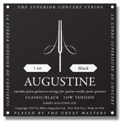 AUGUSTINE BLACK SETS Set Corde Classic Black Low Tension Per Chitarra Classica