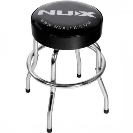 NUX Barstool seggiolino cromato con cuscino nero - vai con la sigla