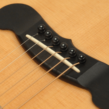 D'Addario PWPS10, Pioli per ponte stampati a iniezione e set bottone ebano con inserto in avorio