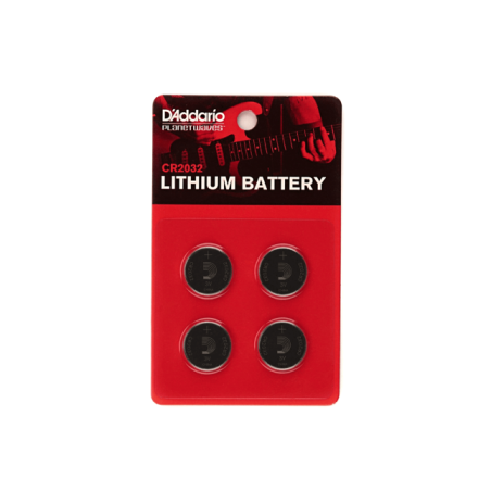 D'Addario PW-CR2032-04, Lithium Battery, 4-pack