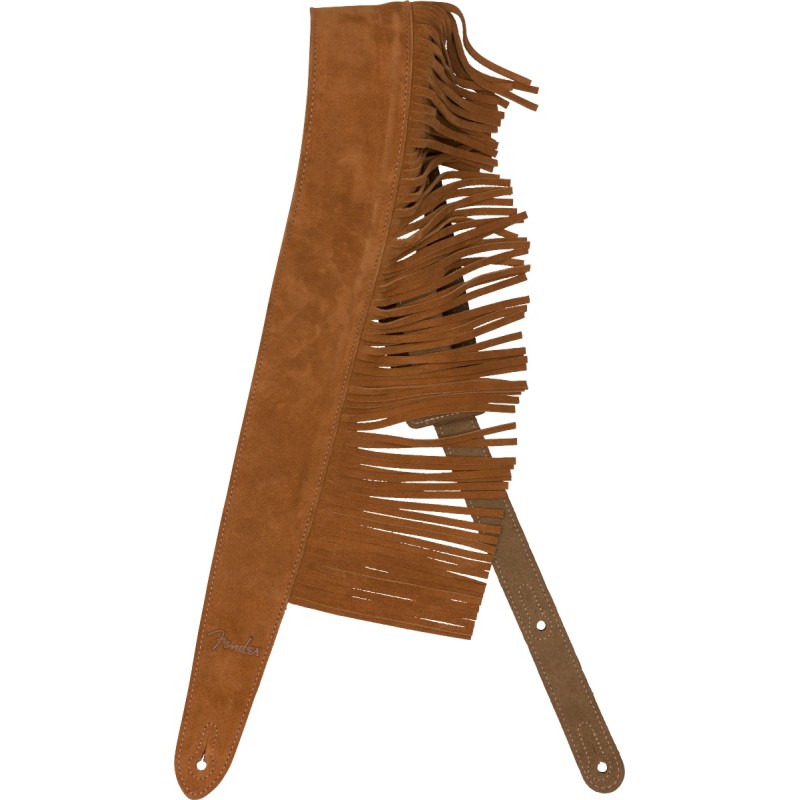 FENDER Suede Fringe Strap, Brown, 2.5" FENDER Suede Fringe Strap, Brown, 2.5"