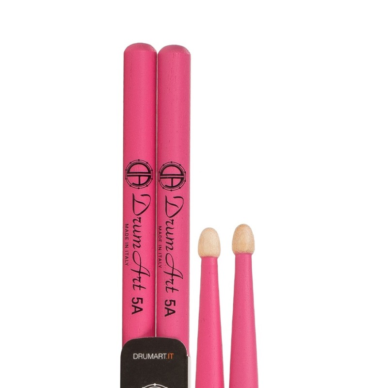 DRUM ART bacchette Hickory 5A Pink DRUM ART bacchette Hickory 5A Pink