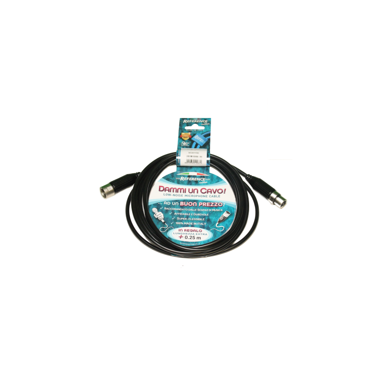 REFERENCE DAMMI UN CAVO-BK-XLRM/XLRF-10,25-R Cavo XLR - XLR Nero 10.25 mt REFERENCE DAMMI UN CAVO-BK-XLRM/XLRF-10,25-R Cavo XLR - XLR Nero 10.25 mt