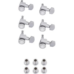 FENDER Locking Stratocaster/Telecaster Staggered Tuning Machines, Brushed Chrome (6) - vai con la sigla