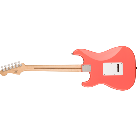 FENDER Squier Sonic® Stratocaster HSS, Maple Fingerboard, White Pickguard, Tahitian Coral