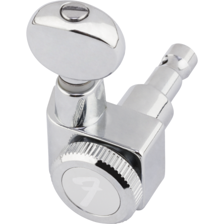 FENDER Staggered Locking Tuners with Vintage-Style Buttons, Polished Chrome (6)