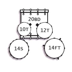 TAMBURO FORMULA DRUM SET 20 BASS DRUM - TB FORMULA20SLSK