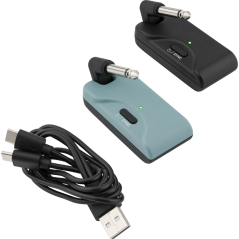 FENDER Telepath Wireless System, Mystic Ice Blue and Black - vai con la sigla