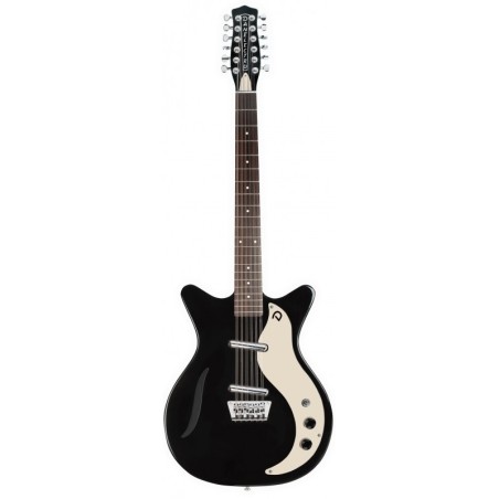 DANELECTRO VINTAGE 12STR GLOSS BLACK - Chitarra elettrica a 12 corde - vai con la sigla