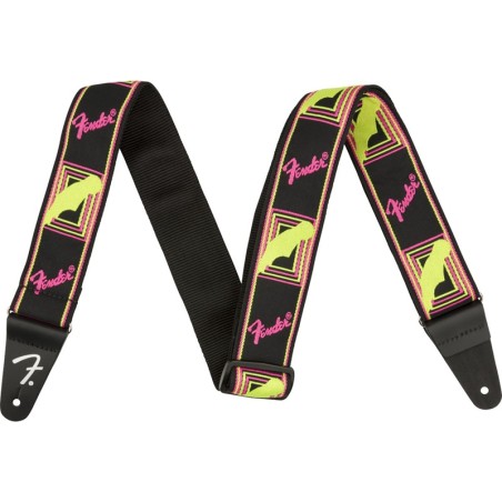 FENDER Tracolla Neon Monogrammed, Yellow/Pink - vai con la sigla