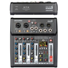 ITALIAN STAGE IS 2MIX4 PRO,Mixer Audio con Lettore, Registratore ed Effetti - vai con la sigla