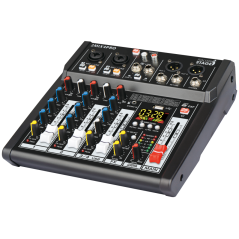 ITALIAN STAGE IS 2MIX4 PRO,Mixer Audio con Lettore, Registratore ed Effetti