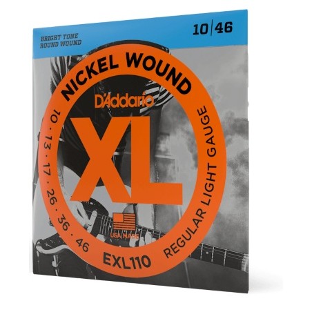 D'ADDARIO EXL110 per chitarra elettrica, Nickel Wound, Regular Light, 10-46 - vai con la sigla