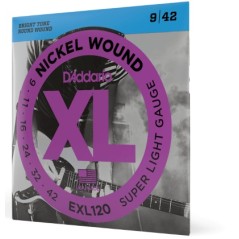 D'Addario EXL120 corde per chitarra elettrica, Nickel Wound, Super Light, 9-42 - vai con la sigla