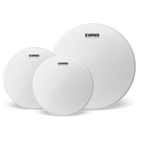EVANS Confezione da 3 pelli sabbiate G2 per tom rispettivamente di 10 ", 12 " e 14 ", Fusion - vai con la sigla