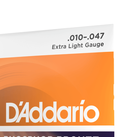 D'Addario EJ15 Phosphor Bronze Acoustic Guitar Strings, Extra Light, 10-47