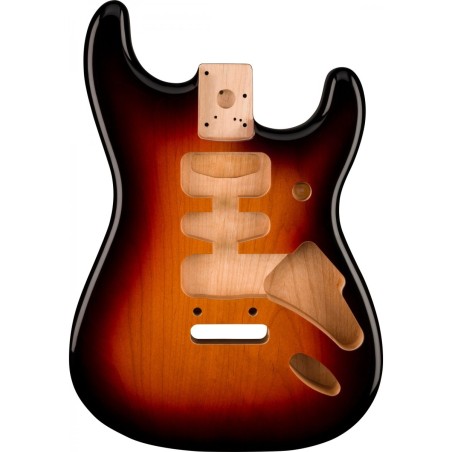 Corpo Fender Deluxe Series Stratocaster HSH Alder 2-Point Bridge Mount 3-Color Sunb