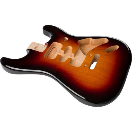 Corpo Fender Deluxe Series Stratocaster HSH Alder 2-Point Bridge Mount 3-Color Sunb