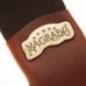 MAGRABO' Stripe SC Cotton Nero 8 cm terminali Core Marrone, fibbia Recta Ottone
