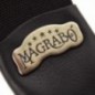 MAGRABO' Stripe SC Cotton Nero 8 cm terminali Core Nero, fibbia Recta Ottone