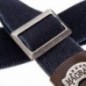 MAGRABO' Stripe SC Cotton Washed Blu 5 cm terminali Twinkle Grigio, fibbia Recta Argento