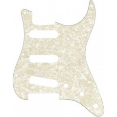 FENDER Pickguard, Stratocaster® S/S/S, 11-Hole Mount, Aged White Pearl, 4-Ply - vai con la sigla