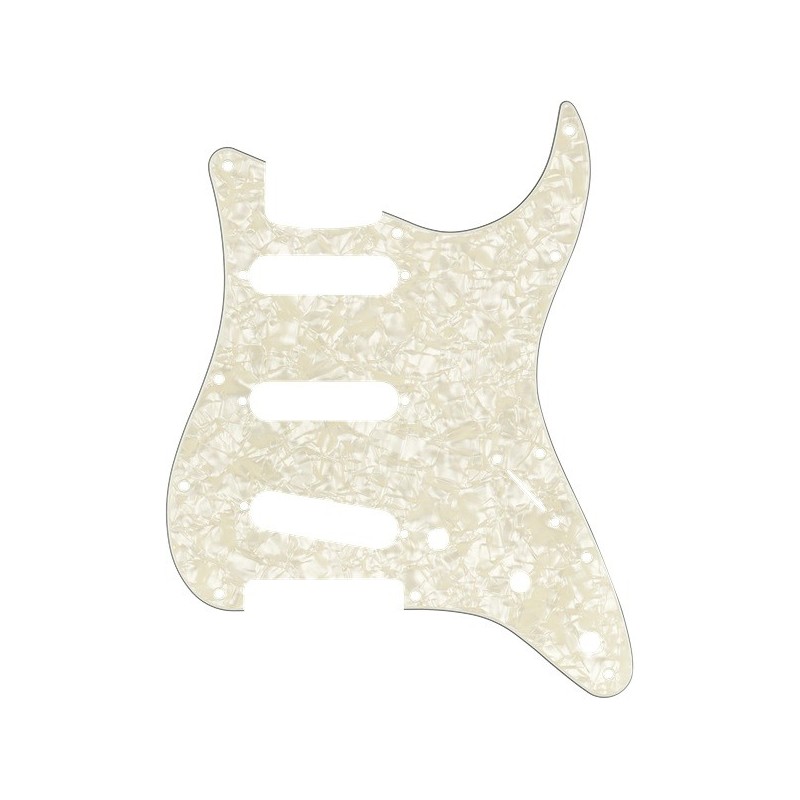 FENDER Pickguard, Stratocaster® S/S/S, 11-Hole Mount, Aged White Pearl, 4-Ply