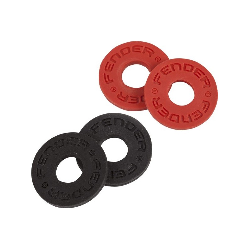FENDER® Strap Blocks 4-Pack, Black (2) and Red (2)