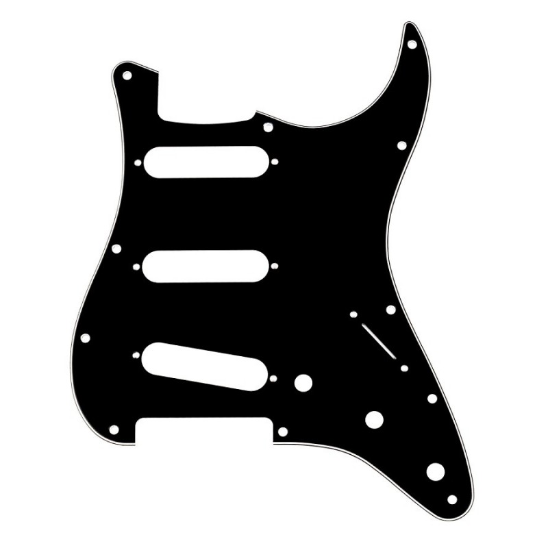 FENDER Pickguard, Stratocaster® S/S/S, 11-Hole Mount, B/W/B, 3-Ply