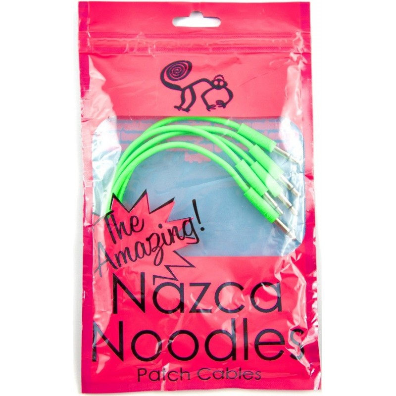 Cre8audio Nazca Noodles GREEN 15-5pcs premium 3.5mm TS patch 15cm