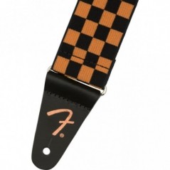 FENDER Tracolla Weighless ™ da 2", Ltd Edition Checker Orange/Black