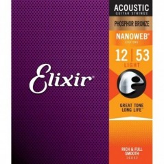 ELIXIR 16052 ACOUSTIC PHOSPHOR BRONZE NANOWEB - Corde per chitarra acustica - vaiconlasigla