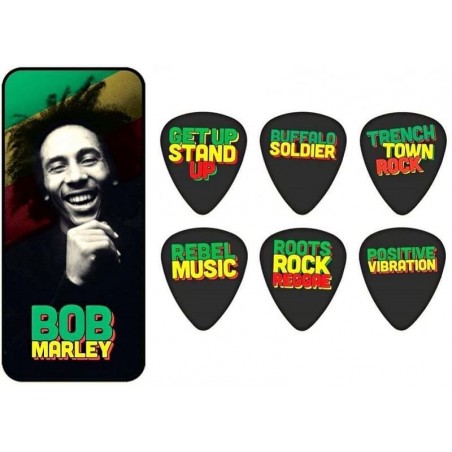 DUNLOP Bob Marley Pick Tin - 'Quotes' - vai con la sigla