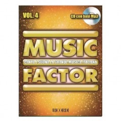 MUSIC FACTOR VOL. 4 CANTA E SUONA LA GRANDE MUSICA ITALIANA CON CD BASI MP3 - vai con la sigla