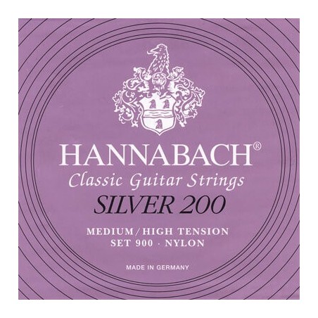 HANNABACH Silver 200 - Medium High Tension, Bass Set - vaiconlasigla