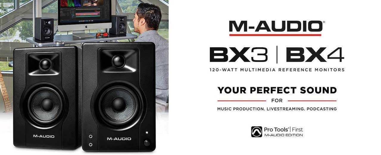 M-Audio presenta BX3 e BX4 i nuovi Multimedia Reference Monitor