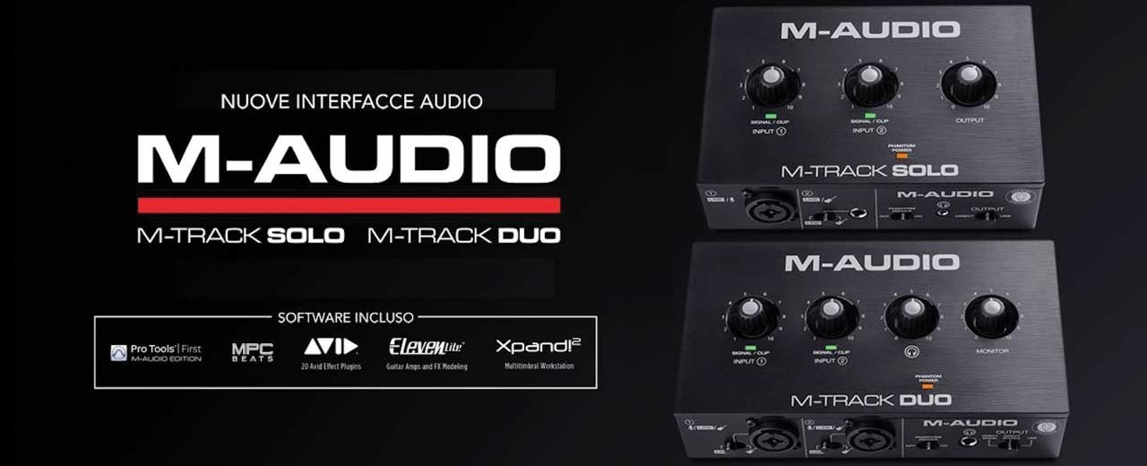 Nuove interfacce audio M-TRACK SOLO e M-TRACK DUO